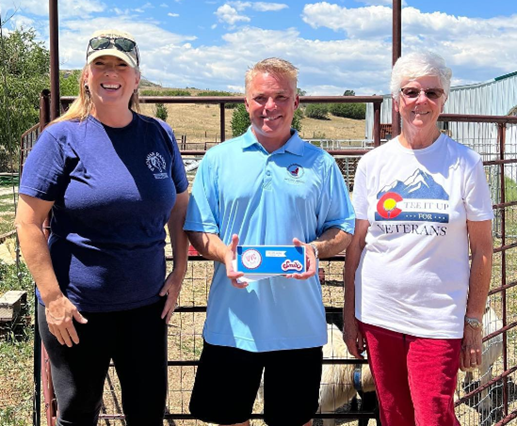 tee it up for veterans golf tournament promise ranch check presentation